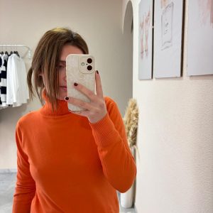 Jersey Cuello Vuelto Naranja